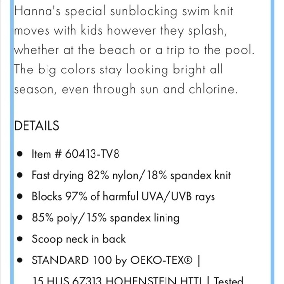 Hanna Andersson NWT Sunblock One Piece Swimsuit Bold Butterflies Size 2T (85) - Picture 5 of 8